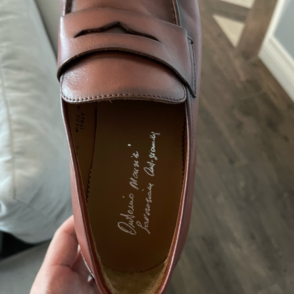 Mens Antonio Maurizi Congac Leather Loafers
